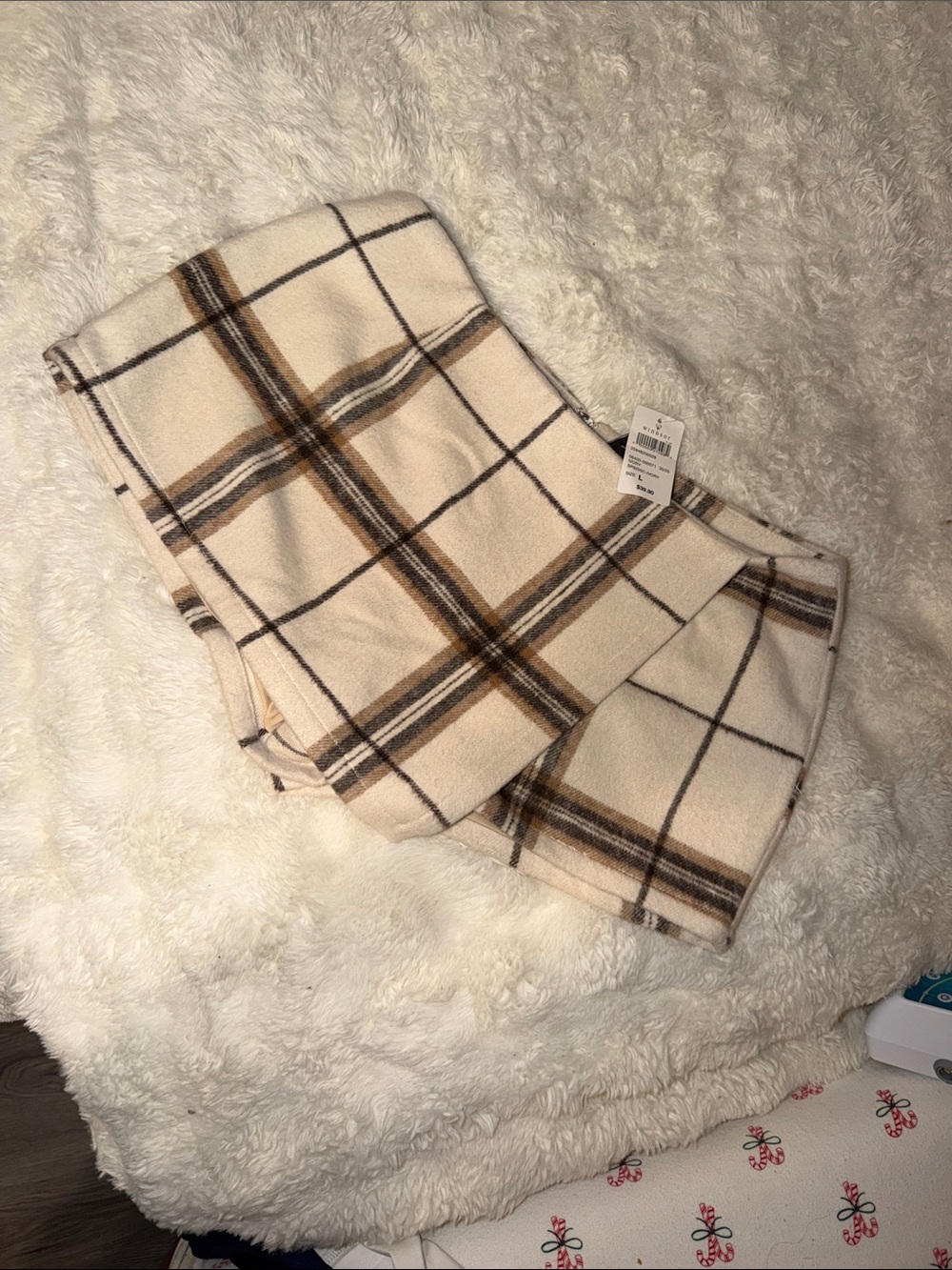 Windsor Cream Plaid Mini Skort